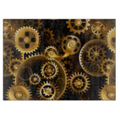 Nahtlose Steampunk-Messinggeräte Schneidebrett (Vorderseite)