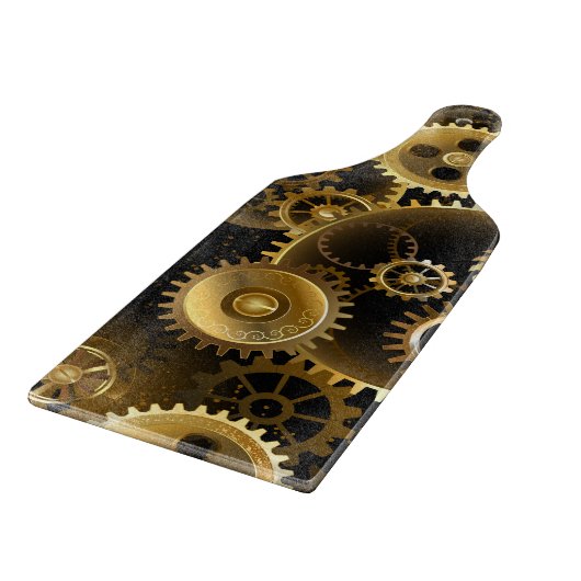 Nahtlose Steampunk-Messinggeräte Schneidebrett (Ecke)