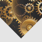 Nahtlose Steampunk-Messinggeräte Seidenpapier (Detail)