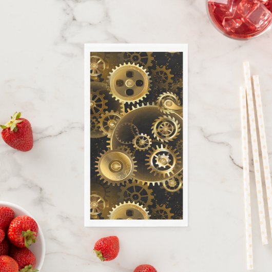 Nahtlose Steampunk-Messinggeräte Serviette (Beispiel)