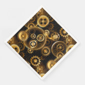 Nahtlose Steampunk-Messinggeräte Serviette (Ecke)
