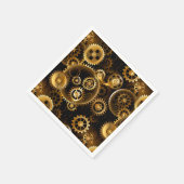 Nahtlose Steampunk-Messinggeräte Serviette (Ecke)