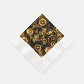 Nahtlose Steampunk-Messinggeräte Serviette (Ecke)