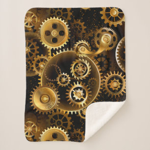 Nahtlose Steampunk-Messinggeräte Sherpadecke