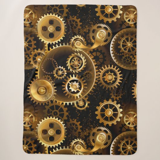 Nahtlose Steampunk-Messinggeräte Sherpadecke (Vorderseite)