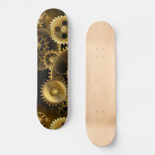 Nahtlose Steampunk-Messinggeräte Skateboard (Vorderseite)