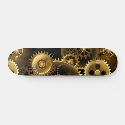 Nahtlose Steampunk-Messinggeräte Skateboard (Horizontal)