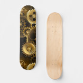 Nahtlose Steampunk-Messinggeräte Skateboard (Vorderseite)