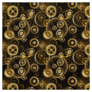 Nahtlose Steampunk-Messinggeräte Stoff