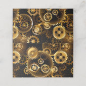 Nahtlose Steampunk-Messinggeräte Terminkarte (Außenseite Aufgefaltet)