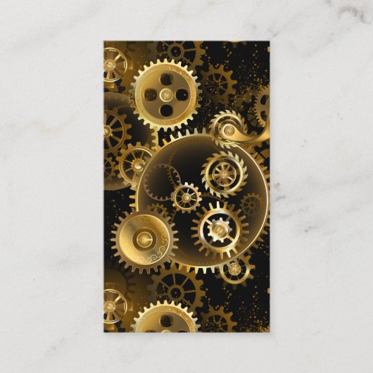Nahtlose Steampunk-Messinggeräte Terminkarte (Vorderseite)