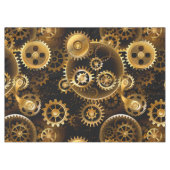 Nahtlose Steampunk-Messinggeräte Tischdecke (Vorderseite (Horizontal))