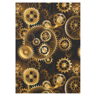 Nahtlose Steampunk-Messinggeräte Tischdecke