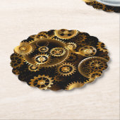 Nahtlose Steampunk-Messinggeräte Untersetzer (angewinkelt)