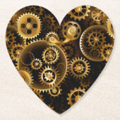 Nahtlose Steampunk-Messinggeräte Untersetzer (Vorderseite)