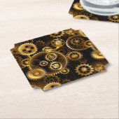 Nahtlose Steampunk-Messinggeräte Untersetzer (angewinkelt)