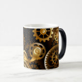 Nahtlose Steampunk-Messinggeräte Verwandlungstasse (VorderseiteRechts)