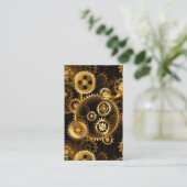 Nahtlose Steampunk-Messinggeräte Visitenkarte (Stehend Vorderseite)