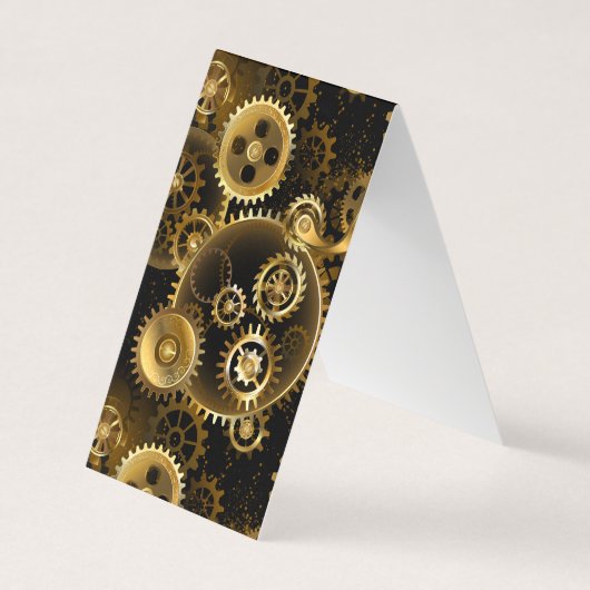 Nahtlose Steampunk-Messinggeräte Visitenkarten (Vorderseite)