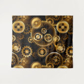 Nahtlose Steampunk-Messinggeräte Wandteppich (Vorderseite (Horizontal))