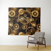 Nahtlose Steampunk-Messinggeräte Wandteppich (Beispiel (Horizontal))