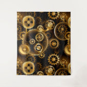 Nahtlose Steampunk-Messinggeräte Wandteppich (Vorderseite)