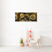 Nahtlose Steampunk-Messingzahnräder Banner (Insitu)