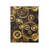 Nahtlose Steampunk-Messingzahnräder Notizblock (Rotiert)