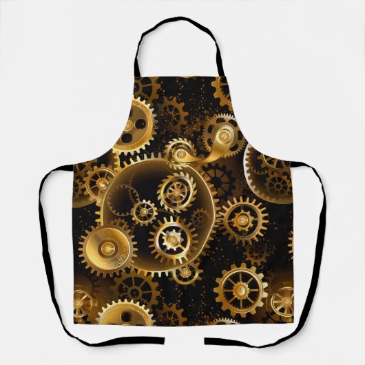 Nahtlose Steampunk-Messingzahnräder Schürze (Vorderseite)