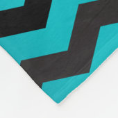 Nahtlose Steigungs-Zickzack Muster auf Türkis Fleecedecke (Ecke)