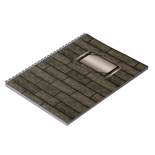 Nahtlose Steine loft braune graue Farben drucken Notizblock (Linke Seite)