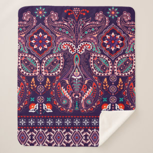 Nahtlose Streifen. Blumentapete. Colorf Sherpadecke