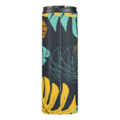 nahtlose Tapete aus tropischen Blättern Thermosbecher (Rückseite)