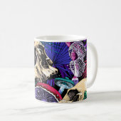 Nahtlose Tapete Muster. Bright Magic Psychedel Kaffeetasse (VorderseiteRechts)