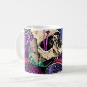 Nahtlose Tapete Muster. Bright Magic Psychedel Kaffeetasse (Vorderseite Links)