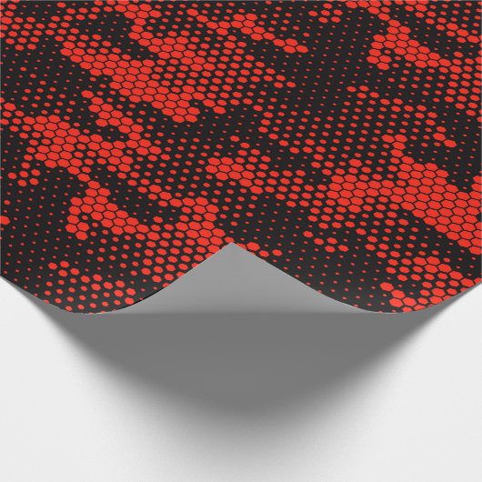 Nahtlose Tarnung. Wiederholter digitaler Punkt Geschenkpapier (Ecke)