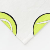 Nahtlose Tennissball-Muster \ Fleecedecke (Ecke)