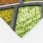 Nahtlose Textur aus festem Glas mit Blattmuster, Fleecedecke (Ecke)