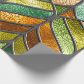 Nahtlose Textur aus festem Glas mit Blattmuster,  Geschenkpapier (Ecke)