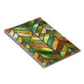 Nahtlose Textur aus festem Glas mit Blattmuster, Notizblock (Rechte Seite)