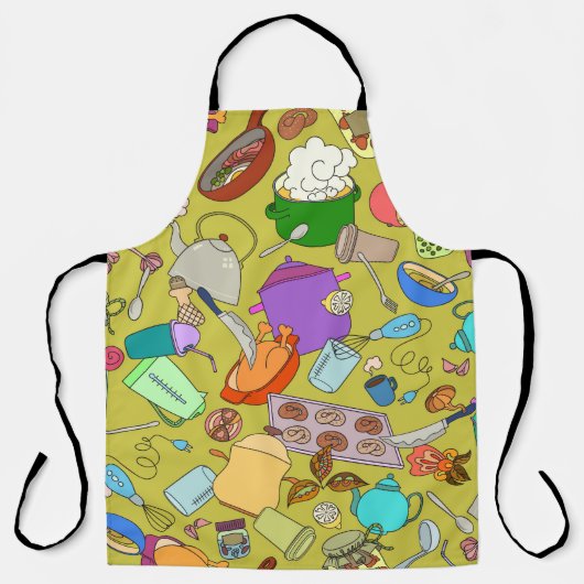Nahtlose Textur. Handgezogene Doodles Nahrungsmitt Schürze (Vorderseite)