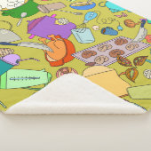 Nahtlose Textur. Handgezogene Doodles Nahrungsmitt Sherpadecke (3/4)