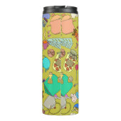 Nahtlose Textur. Handgezogene Doodles Nahrungsmitt Thermosbecher (Rückseite)