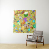 Nahtlose Textur. Handgezogene Doodles Nahrungsmitt Wandteppich (Beispiel)