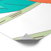 Nahtlose Textur mit Früchten und Blättern Poster (Ecke)