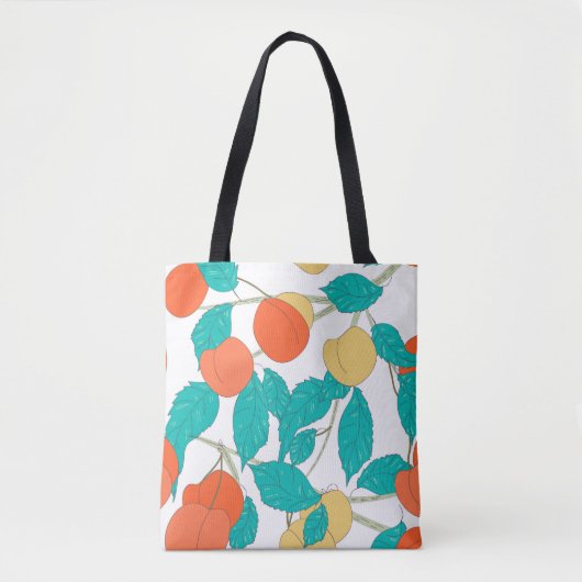 Nahtlose Textur mit Früchten und Blättern Tasche (Vorderseite)