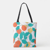 Nahtlose Textur mit Früchten und Blättern Tasche (Rückseite)