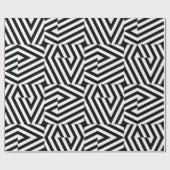 Nahtlose Textur mit schräg schwarzer Bandgeometrie Geschenkpapier (Flach)