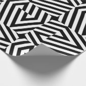 Nahtlose Textur mit schräg schwarzer Bandgeometrie Geschenkpapier (Ecke)