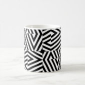 Nahtlose Textur mit schräg schwarzer Bandgeometrie Kaffeetasse (Mittel)